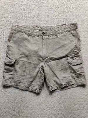 Tasso Elba Men's Linen Blend Classic Fit Brown Cargo Short Size 42 - Image 1 of 4