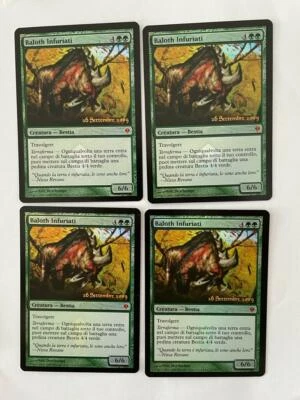 MTG 4X ITALIAN PROMO DCI FOIL RAMPAGING BALOTHS MINT MAGIC THE GATHERING GREEN - Image 1 of 4