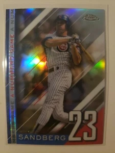 Ryan Sandberg 2020 Topps Chrome Update A Numbers Game Chicago Cubs 🔥⚾️🔥 - Picture 1 of 4