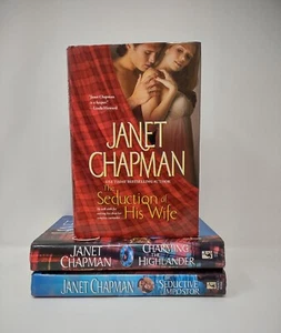 3 Janet Chapman Books #1 Seductive Impostor Charming The Highlander Seduction HC - Picture 1 of 10