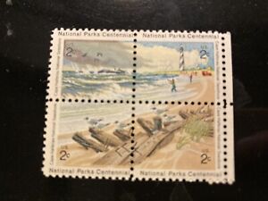 Block of 4 U.S. Stamps: Cape Hatteras (National Parks Centennial)