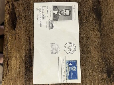 Scott # 1116 Lincoln Sesquicentennial First Day Issue With Stamp - Image 1 of 3