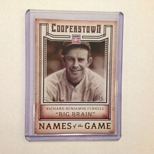 Rick Ferrell #44 15/25 Made 2015 Panini Yard Cooperstown Name by Dem