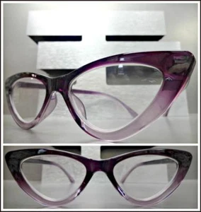 Para mujer Classy Elegant Años 60 Retro OJOS DE GATO LECTURA GAFAS LECTORES Marco Púrpura - Imagen 1 de 7