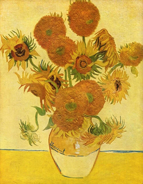Oil painting Vincent Van Gogh - The Sunflowe sill life hand painted on canvas - Image 1 of 1
