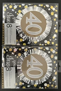 Black, Gold and Silver 40th Birthday Invitations  - Picture 1 of 5