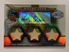 2007 Topps Triple Threads MELKY CABRERA Auto Gold Bat Rising Star Yankees SP /25