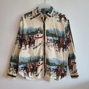 Vintage Woolrich Women's Flannel Shirt Western Native American Long Sleeve - Picture 1 of 9
