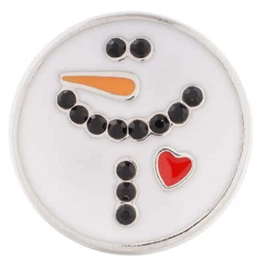 Happy Snowman 20MM Snap - Picture 1 of 2