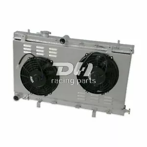 2 ROW RADIATOR+Shroud+ 12"Fan Fit 2002-05 07 SUBARU IMPREZA WRX/STI EJ205/255 GD - Foto 1 di 12