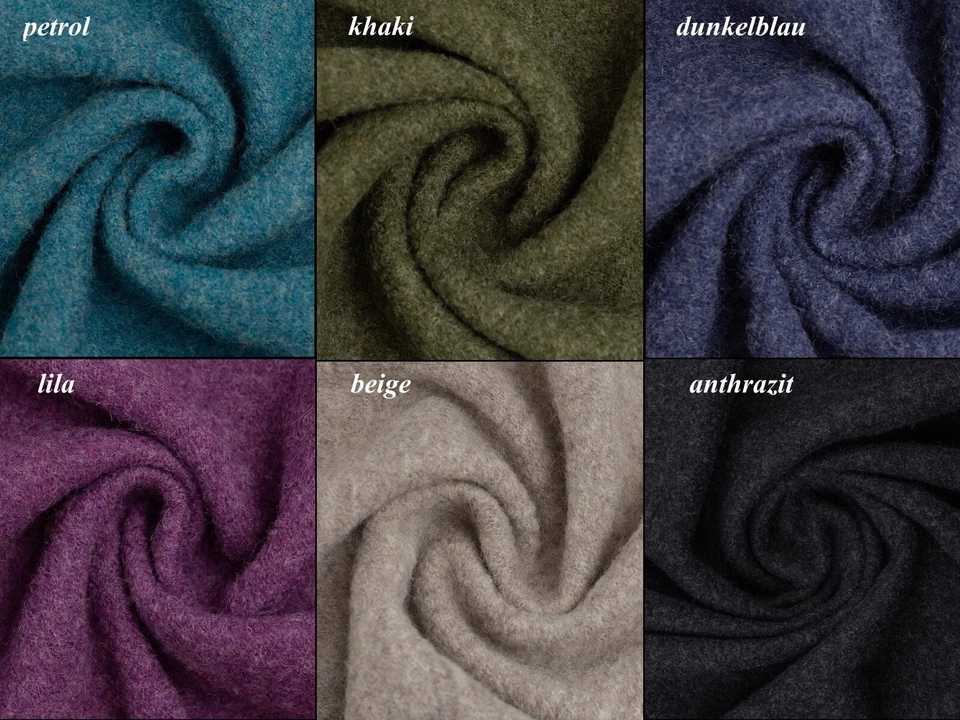 Walkloden Schurwolle gekochte Wolle meliert 6 Farben Breite 140 cm ab 50 cm - Bild 1 von 1