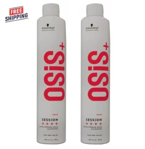 2 PACK Schwarzkopf Osis+ Session Extra Strong Hold Hair Spray 500ml - Picture 1 of 2
