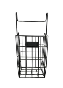 NEW Industrial Look Metal Wire organizer hanging square storage basket 6X6X8" - Picture 1 of 3