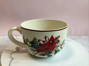 Saludos de invierno por LENOX, taza de sopa *rara* rojo cardenal - Imagen 1 de 11
