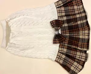 Dog Dress!Tartan Plaid Skirt +Turtleneck Attached Knited Top/By Kyeese. 2XL. NWT - Picture 1 of 5