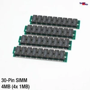 SIMM 4MB MOTOROLA MCM91000S MCM511000AJ70 RAM 4x1MB 30-POL PIN 4 MB 286 386 XT - Photo 1/3