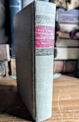 1942 Five Great Dialogues Plato - Antique Philosophy Book Classic Philosophy HC Foto 1 de 4