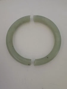 Vintage 70s Genuine Jade Bangle Bracelet Broken Needs Repair - Picture 1 of 10