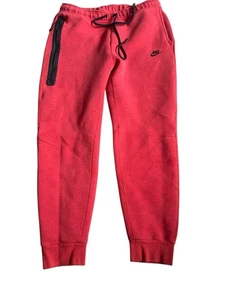 Nike Joggers Mens Medium Red Fleece Tech Athlesiure Performance Comfort Gym XL - Picture 1 of 6