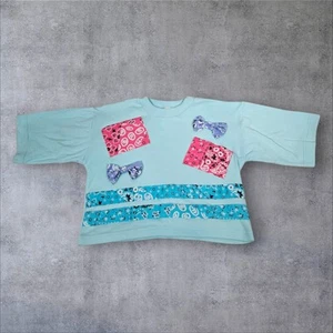Vintage 80s Jetset Boxy Relaxed Fit Bandana Tee-Shirt Size 6 Girls J14 - Picture 1 of 9