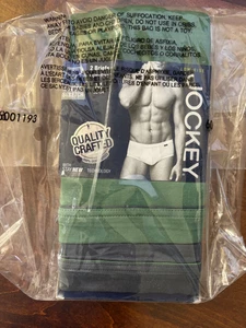 2 Herren Jockey 100 % Baumwolle niedrige Leibhöhe Slips blau & grün (Medium) - Bild 1 von 2