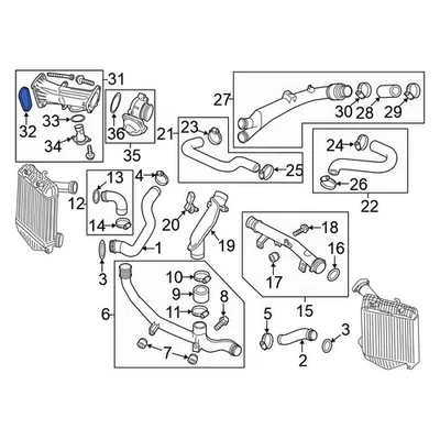 For Volkswagen Touareg 2013-2016 Volkswagen 059131815 Intercooler Pipe Gasket - Imagem 1 de 2