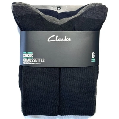 Calcetines CLARKS para hombre medio cojín negros carbón azul marino 6 pares (precio de venta sugerido por el fabricante $25) Foto 1 de 2