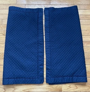 RALPH LAUREN WYATT NAVY BLUE QUILTED EURO PILLOW SHAMS SET OF 2 28x28 - Picture 1 of 6