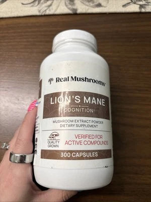Lions Mane Real Mushrooms Organic Extract Cognition Vegan 300caps | NEW & Sealed - Image 1 of 4