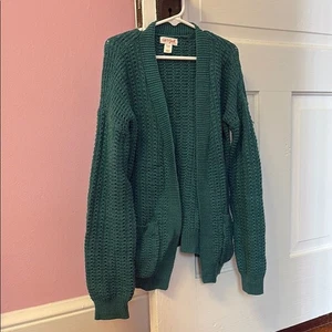 Cat & Jack Teal Knit Open Cardigan Girls size Medium 8 - Picture 1 of 3