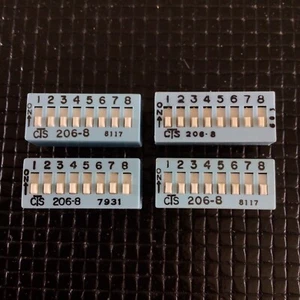 4X CTS 206-8 Dip Switch 8 SPST Switches 100ma 50V DC - Picture 1 of 2
