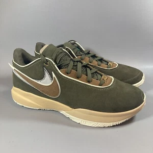 Size 9.5 - Nike LeBron 20 Olive Green - Picture 1 of 4