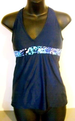 ¡¡¡Nuevo!!! Camiseta tankini Champion azul espalda cruzada para mujer talla XS (0-2) ¡¡NUEVA CON ETIQUETAS!!! Foto 1 de 2