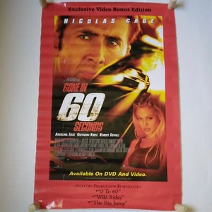 Gone In 60 Seconds Movie Poster 2000 Film 40"×26"-Nicholas Cage, Angelina Jolie - Picture 1 of 6