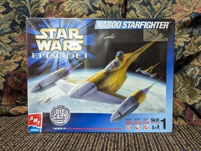 New Naboo Starfighter-Star Wars Episode 1 AMT Ertl Die Cast 1:48 Model Kit - Image 1 of 3