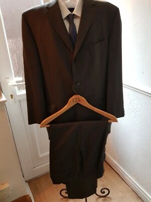 Suit chest 42R waist 34S By Pierre  Cardin in grey three button Jacket L29 (124) - Image 1 of 4