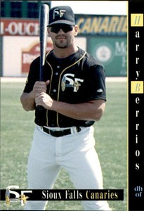 1997 Sioux Falls Canaries Grandstand 12 Harry Berrios Grand Rapids Michigan Card