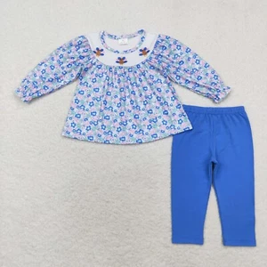 Lindo traje bordado pavo regalo fiesta día acción de gracias bebé niña - Imagen 1 de 20