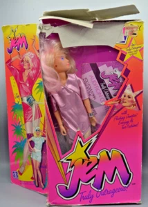 VINTAGE 1985 JEM / JERRICA TRULEY OUTRAGOUS FASHION DOLL W/ LIGHT UP EARRINGS #2 - Picture 1 of 8