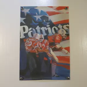 Vintage 1971 Stancraft NFL George Bartell New England Patriots Poster 2' x 3' - Picture 1 of 3