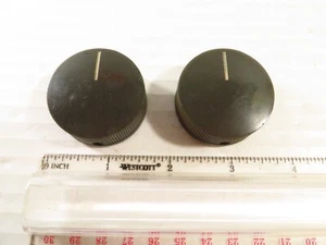 2 Pack 1-1/2" Electronics Knob Fit 1/4" Shaft Gray Round Amplifier Radio Tuner - Picture 1 of 3