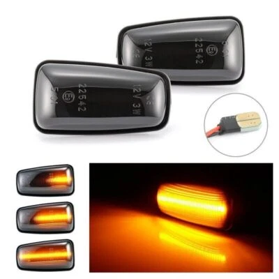 Dynamic Side Marker LED Turn Signal Indicator Blinker Lights For Peugeot 306 106 - Image 1 of 4