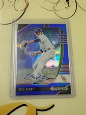 2020 Panini Prizm Draft Picks Baseball Cole Henry Auto No PDP55  Blue #'49/60