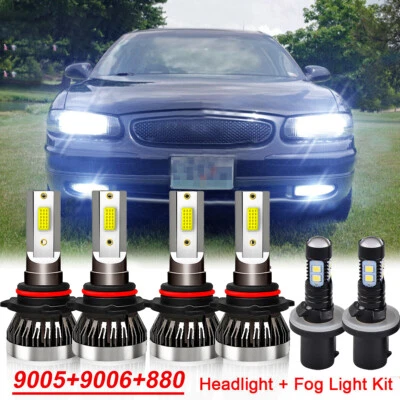 For Buick Regal 1997-2004 6000K LED Headlamp High Low Beam Fog Light Bulbs Kit - Image 1 of 4