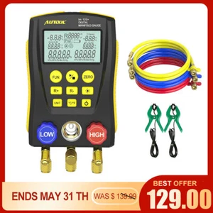 Set Manometro Collettore Digitale Refrigerazione HVAC Tester Temperatura Pressione Aspirazione - Foto 1 di 16