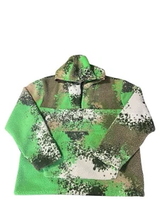 Nike Mens Sportswear Essentials Camo 1/2-Zip Sherpa Hoodie New DD5009-222 L - Picture 1 of 4