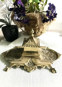 VINTAGE ROCCO-DESIGN, LARGE BRASS INKWELL (JAPAN) - Picture 1 of 7