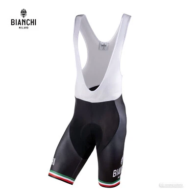 Bianchi Milano PELAU Cycling Bib Shorts : BLACK  - Image 1 of 4