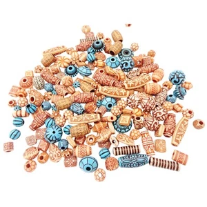 50 Exotic Design Beads Various Shapes Sizes Jewellery Hair Braiding Fashion - Picture 1 of 2