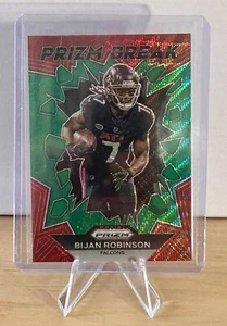 BIJAN ROBINSON 2023 Prizm Green Prizm Break RC PB-8 Atlanta Falcons quasi nuovo/m - Foto 1 di 2